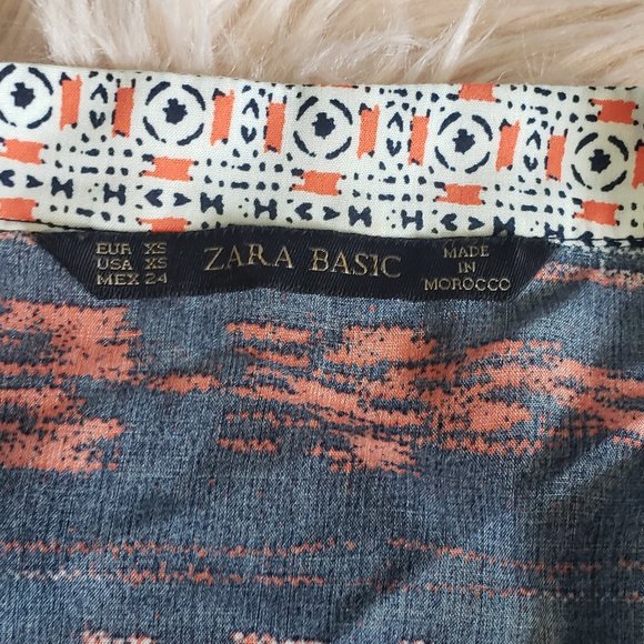 ZARA BASIC V-NECK BOHO DRESS - Picture 3 of 4